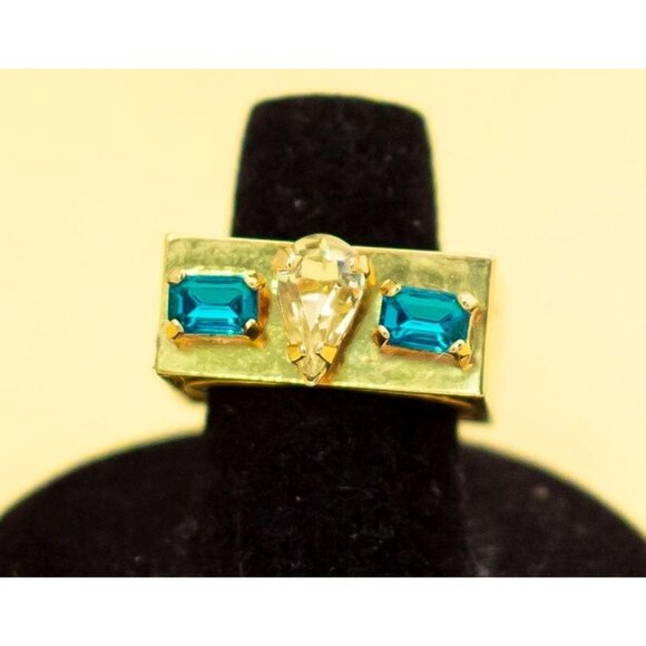 Vintage Square Shaped Golden Ring Size 6 1/2, i25 - Picture 2 of 3